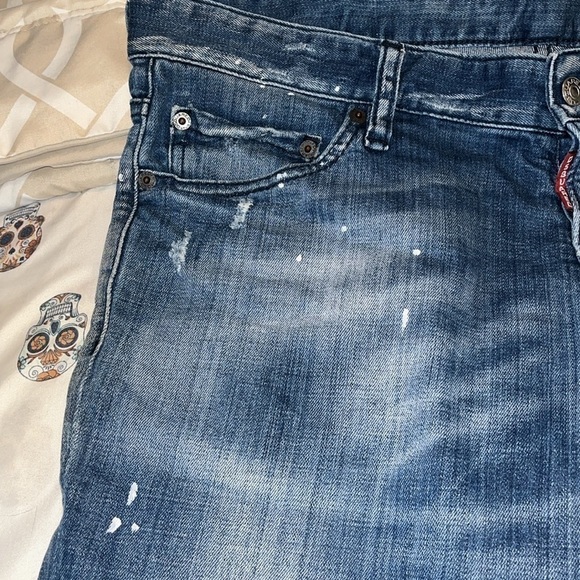 Dsquared2 Blue denim jeans shorts. Size 50 distressed shorts. - Picture 3 of 6
